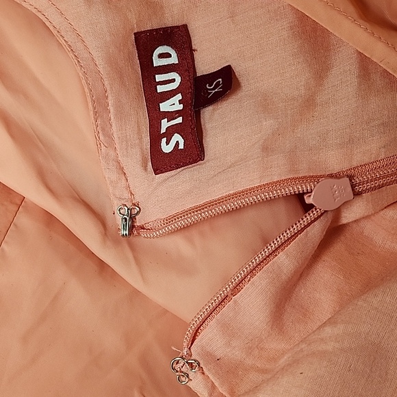 Staud Tangier Maxi Dress Pink Ruched Top Size XS - Picture 15 of 16